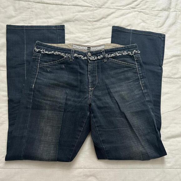 Marithe Francois Girbaud le Jean dark wash mid rise boot cut denim jeans - Picture 1 of 8